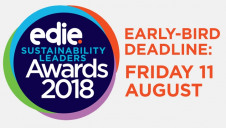 The early-bird entry deadline for the 2018 Sustainability Leaders Awards is Friday 11 August, and the standard entry deadline is Tuesday 12 September